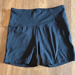Athletes Black High-Waisted Bike Shorts